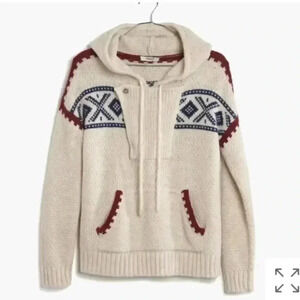 Madewell Fair Isle Hooded Sweater